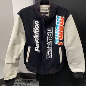 MARC by Marc Jacobs", Varsity Style Jacket, Leather Sleeves, Size XS